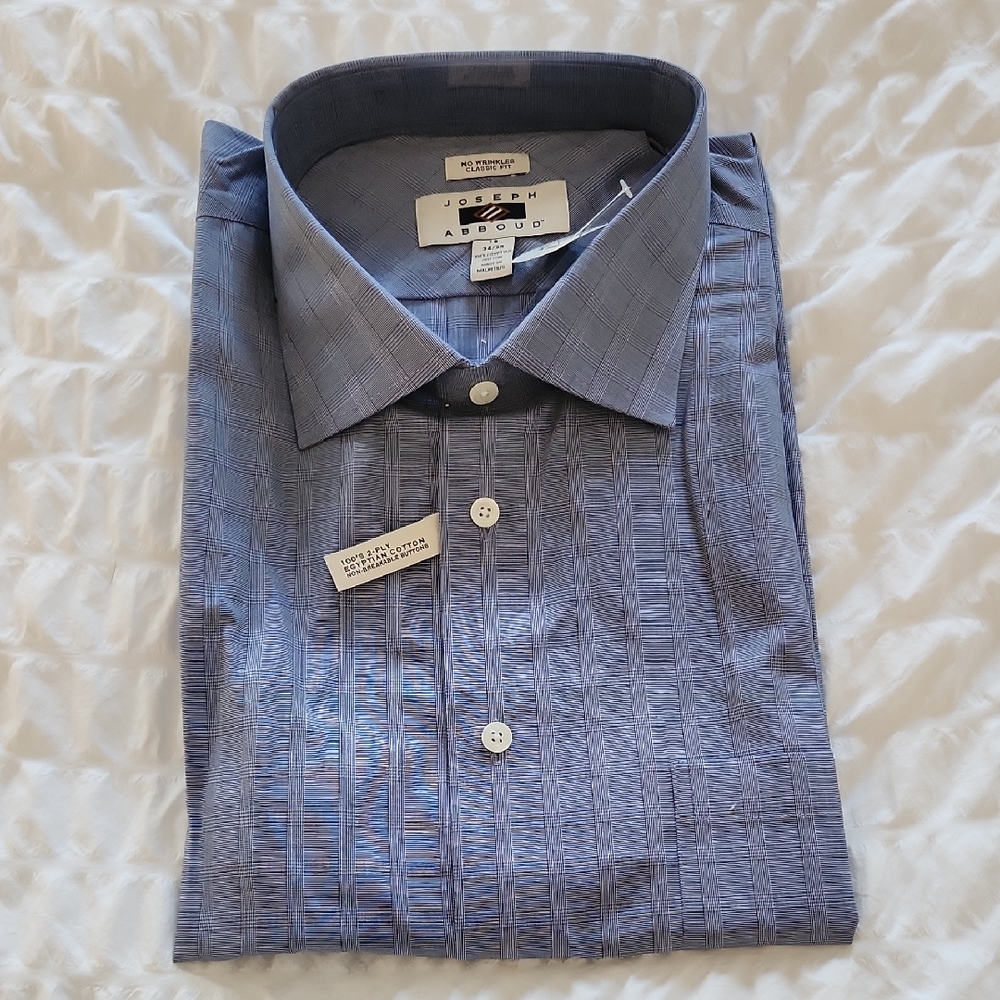 Joseph Abboud Textured Blue Dress Shirt